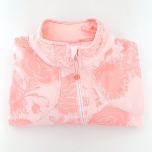 Lululemon Athletica Floral Zip-up Sweater